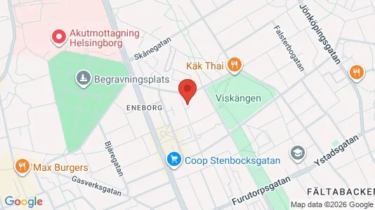 Apartments for rent i Helsingborg - kort over placeringen