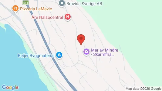 Apartments for rent i Åre - kort over placeringen