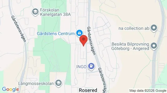 Apartments for rent i Angered - kort over placeringen