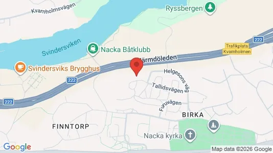 Apartments for rent i Nacka - kort over placeringen