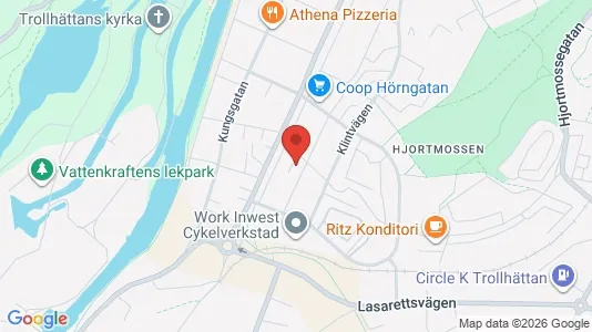 Apartments for rent i Trollhättan - kort over placeringen