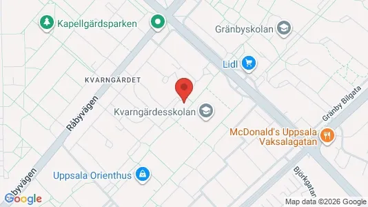 Apartments for rent i Uppsala - kort over placeringen