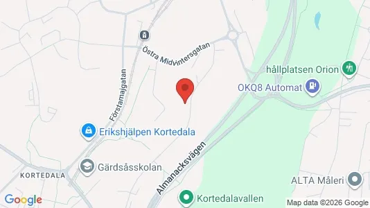 Apartments for rent i Gothenburg East - kort over placeringen
