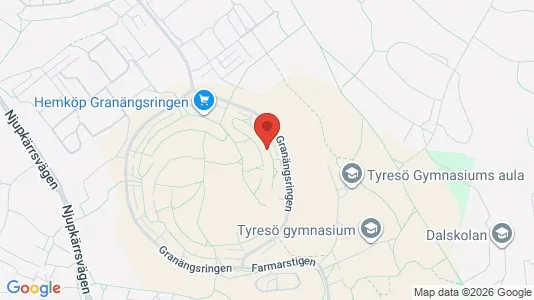 Apartments for rent i Tyresö - kort over placeringen