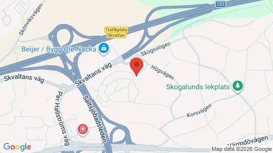 Apartments for rent i Nacka - kort over placeringen