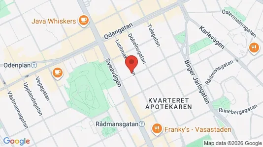 Apartments for rent i Vasastan - kort over placeringen