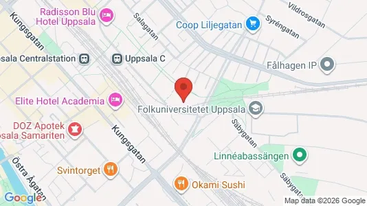 Apartments for rent i Uppsala - kort over placeringen