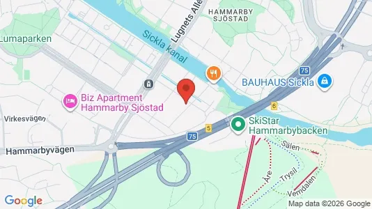 Apartments for rent i Hammarbyhamnen - kort over placeringen