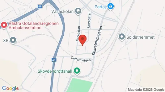 Apartments for rent i Skövde - kort over placeringen