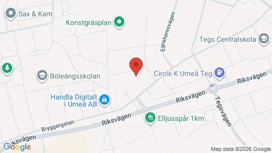 Apartments for rent i Umeå - kort over placeringen