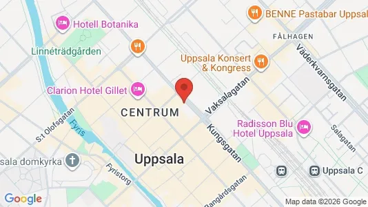 Apartments for rent i Uppsala - kort over placeringen