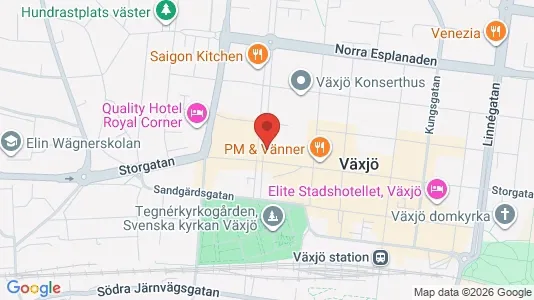 Apartments for rent i Växjö - kort over placeringen