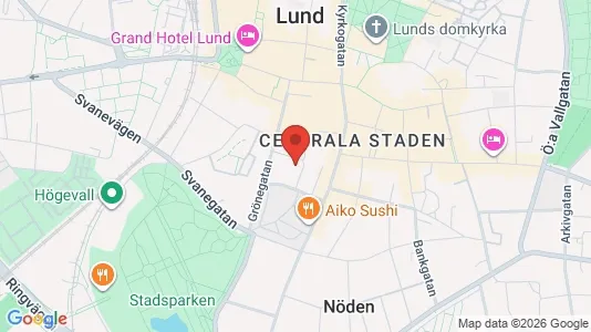 Apartments for rent i Lund - kort over placeringen