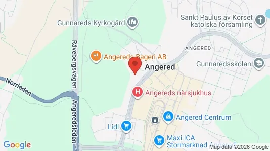 Apartments for rent i Angered - kort over placeringen