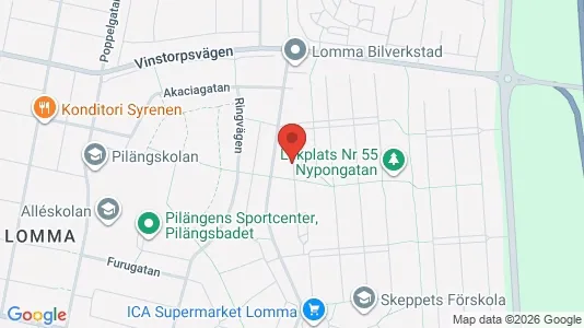 Apartments for rent i Lomma - kort over placeringen