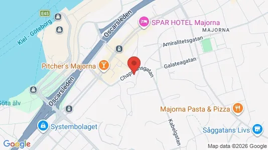 Apartments for rent i Majorna-Linné - kort over placeringen