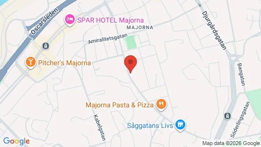 Apartments for rent i Majorna-Linné - kort over placeringen