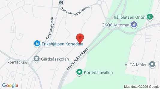 Apartments for rent i Gothenburg East - kort over placeringen