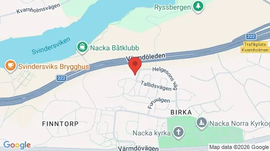 Apartments for rent i Nacka - kort over placeringen