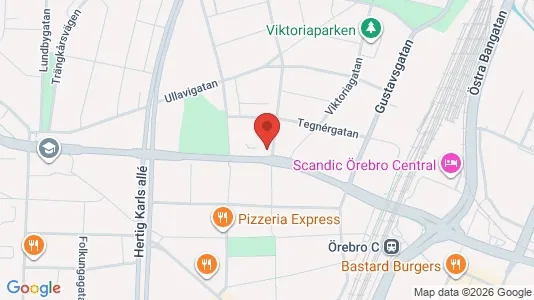 Apartments for rent i Örebro - kort over placeringen