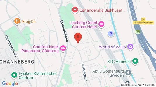 Apartments for rent i Johanneberg - kort over placeringen
