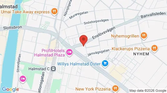 Apartments for rent i Halmstad - kort over placeringen