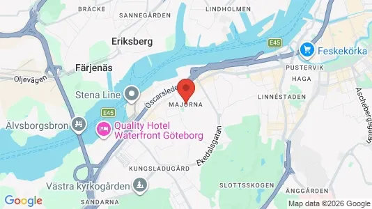 Apartments for rent i Majorna-Linné - kort over placeringen