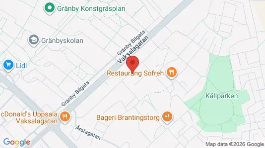 Apartments for rent i Uppsala - kort over placeringen