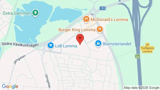 Apartments for rent i Lomma - kort over placeringen