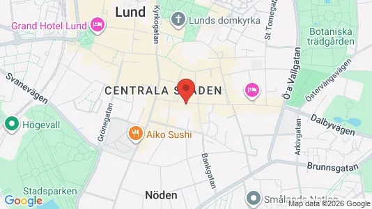 Apartments for rent i Lund - kort over placeringen