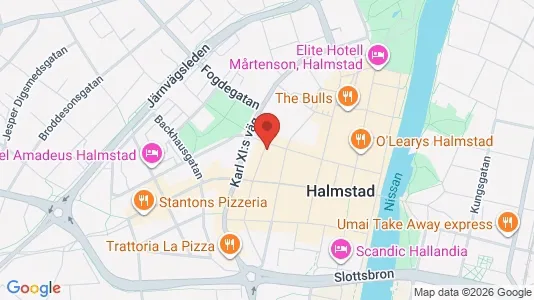 Apartments for rent i Halmstad - kort over placeringen