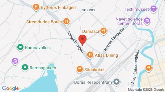 Apartments for rent i Borås - kort over placeringen