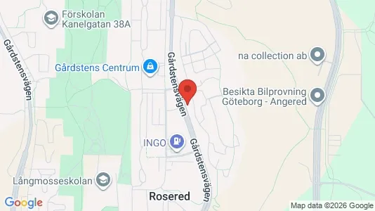 Apartments for rent i Angered - kort over placeringen