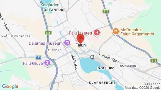 Rooms for rent i Falun - kort over placeringen