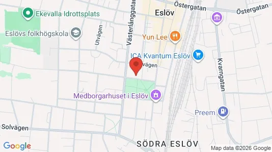 Apartments for rent i Eslöv - kort over placeringen