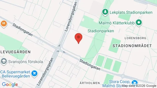 Apartments for rent i Malmö City - kort over placeringen