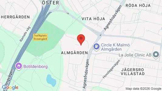Apartments for rent i Husie - kort over placeringen