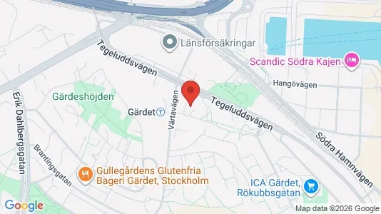 Apartments for rent i Gärdet/Djurgården - kort over placeringen