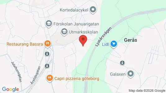 Apartments for rent i Gothenburg East - kort over placeringen