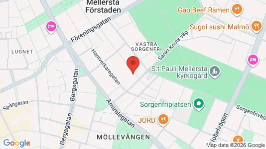 Apartments for rent i Malmö City - kort over placeringen