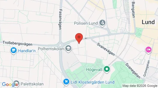 Apartments for rent i Lund - kort over placeringen