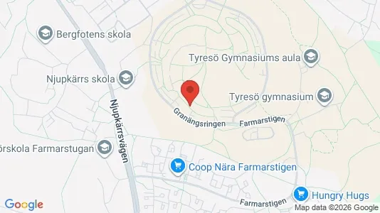 Apartments for rent i Tyresö - kort over placeringen