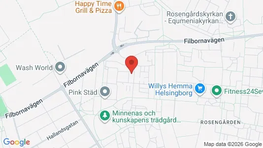 Apartments for rent i Helsingborg - kort over placeringen