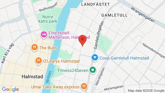 Apartments for rent i Halmstad - kort over placeringen