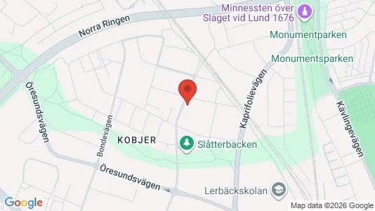 Apartments for rent i Lund - kort over placeringen