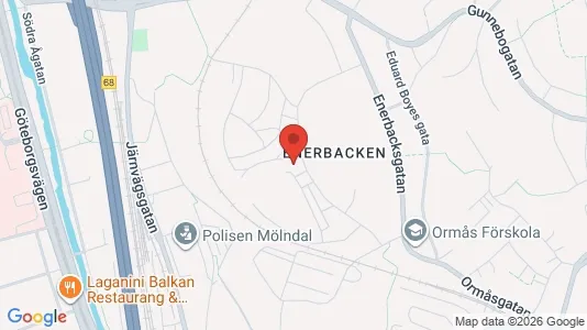 Apartments for rent i Mölndal - kort over placeringen