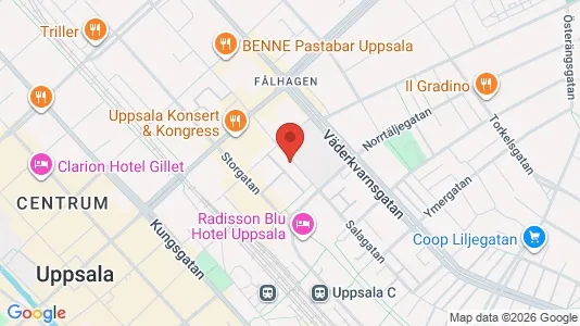Apartments for rent i Uppsala - kort over placeringen