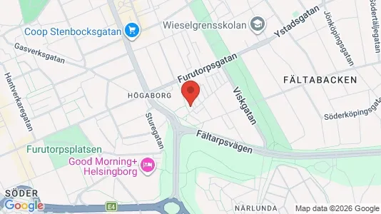 Apartments for rent i Helsingborg - kort over placeringen