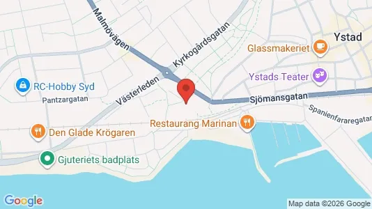 Apartments for rent i Ystad - kort over placeringen