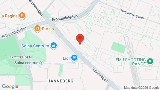 Apartments for rent i Solna - kort over placeringen